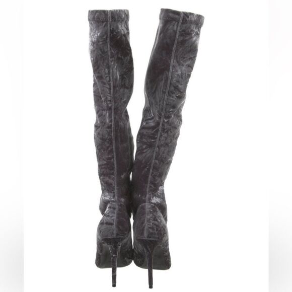 Saint Laurent Velvet Sock Boots - Picture 3 of 5